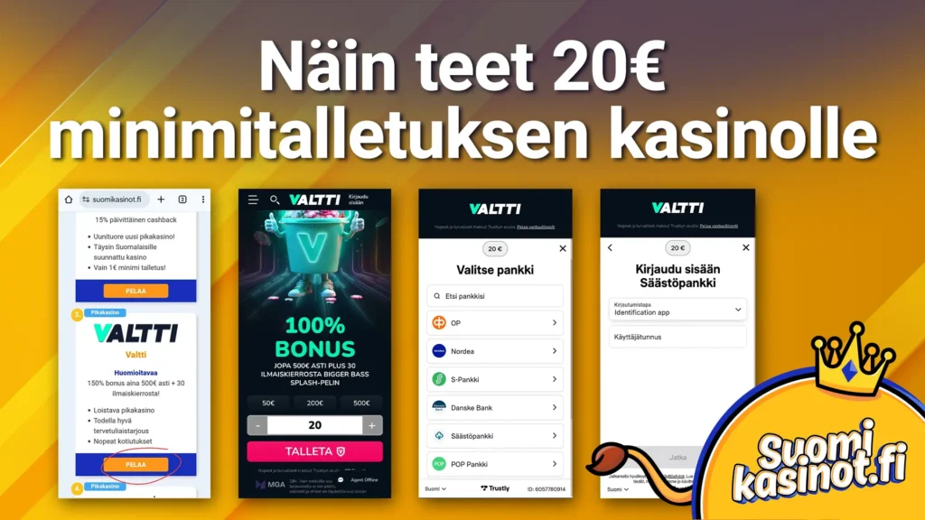 näin teet 20€ minimitalletuksen